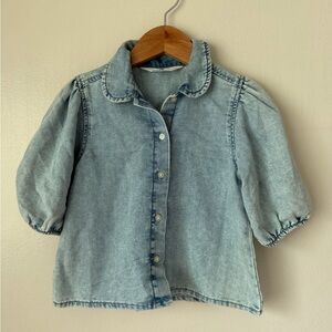 H&M Kids Denim Peter Pan Collar Shirt